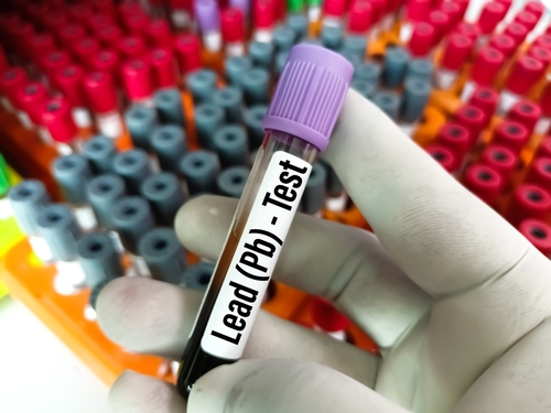 Blood test tube for lead 